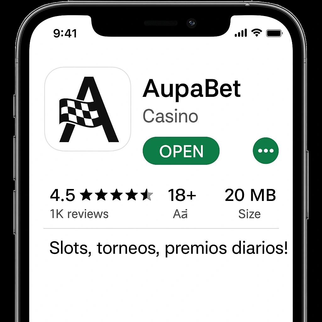 Aplicación móvil oficial Aupabet optimizada para juegos en vivo